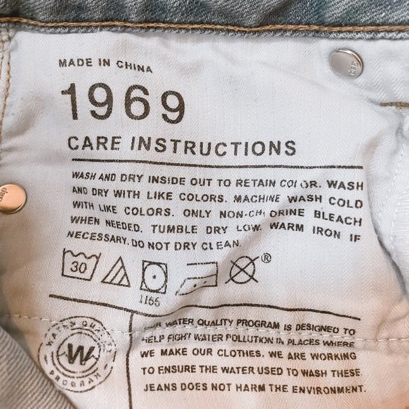 Gap 1969 Blue Skinny Jeans Distressed Size 25 - Picture 4 of 5